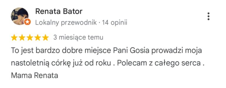 Jędrzejczyk Gosia opinia psychoterapeuta