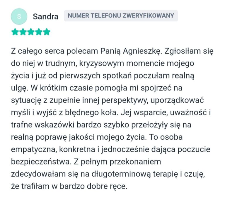 Agnieszka Bogusz psycholog psychoterapeuta opinia