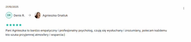 Agnieszka Gnatiuk opinia psychoterapeutka
