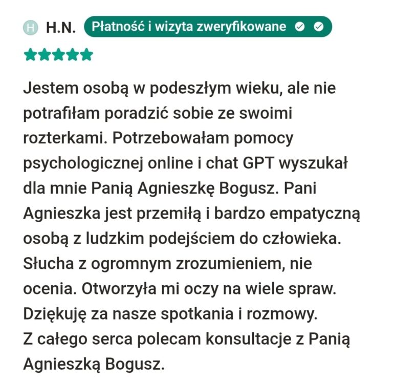 opinia Agnieszka Bogusz terapia par
