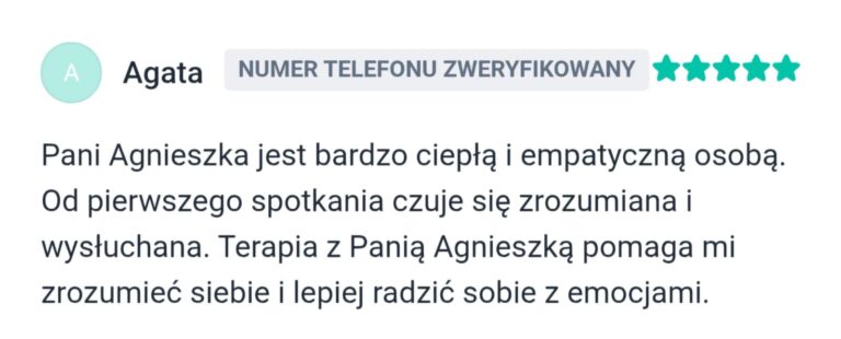 opinia Agnieszka Gnatiuk psychoterapeuta 1