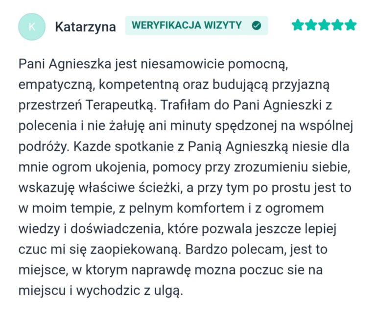 opinia Agnieszka Gnatiuk psychoterapeuta 5