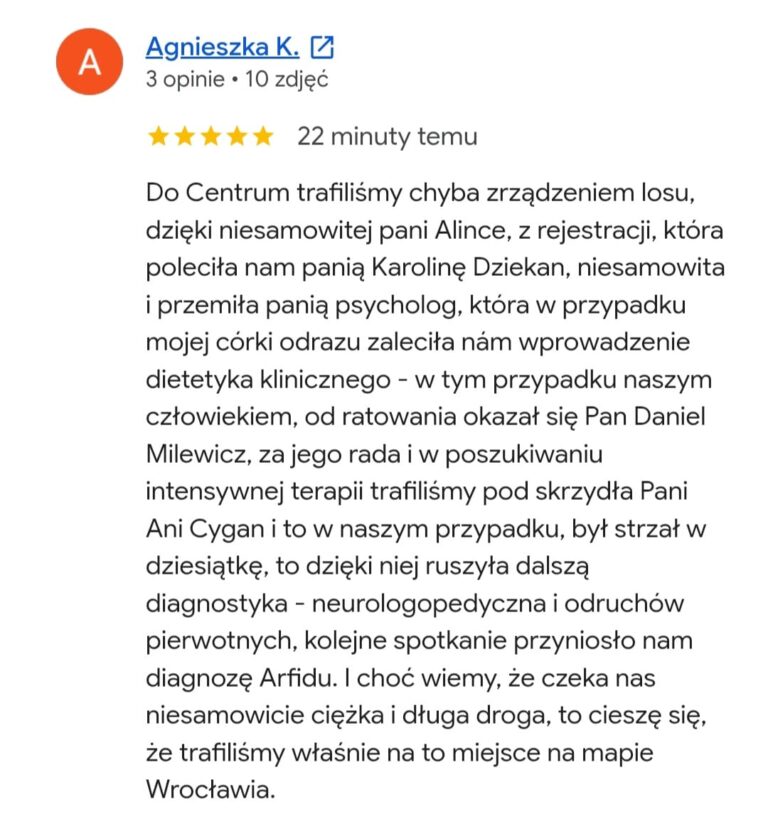 opinia Anna Cygan terapeuta pedagogiczny