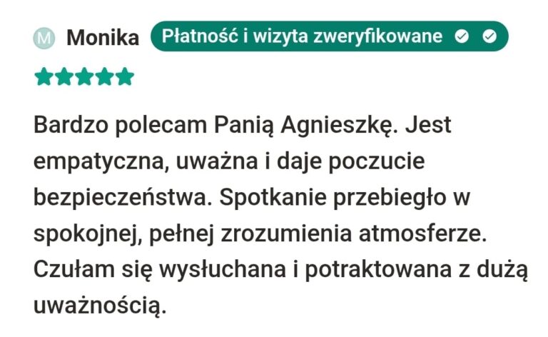 opinia Gnatiuk Agnieszka psychoterapeutka