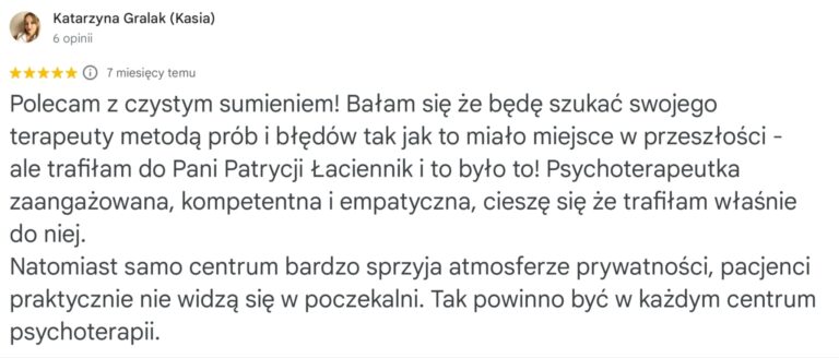 opinia Patrycja Łacinnik