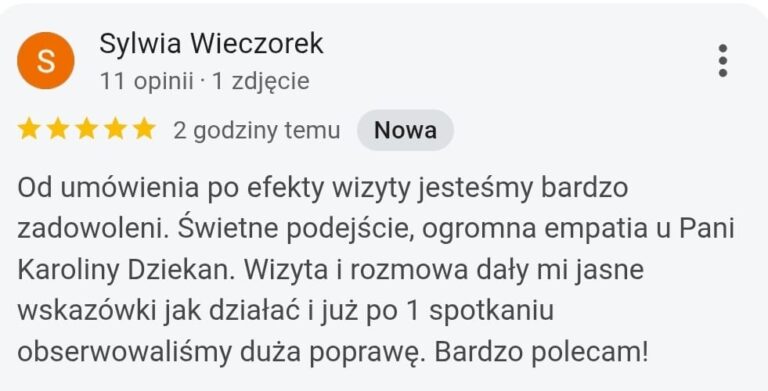 opinia Karolina Dziekan psycholog