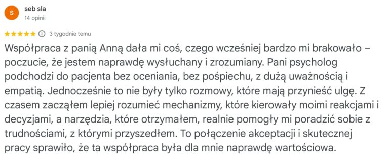 Anna Banaś-Kucharska psychoterapeuta opinia