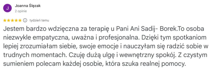 Anna Sadji-Borek nowa opinia 2