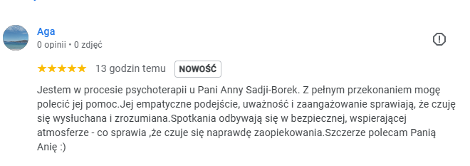 opinia Anna Sadji Borek psycholog